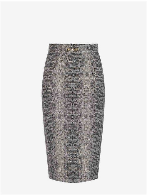 PYTHON PRINT SKIRT ELISABETTA FRANCHI | GO14157E2110 Nero